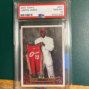 2003 topps # 221 LeBron James rookie perfect gem mint 10